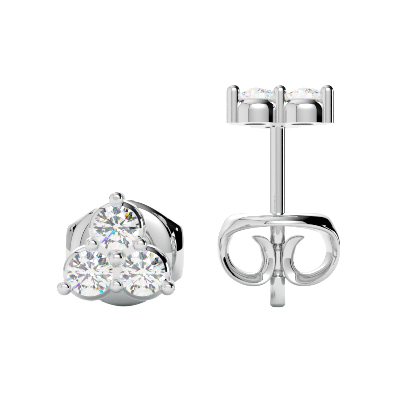 Kolczyki z diamentami Lumen – platyna – GOLDPORT